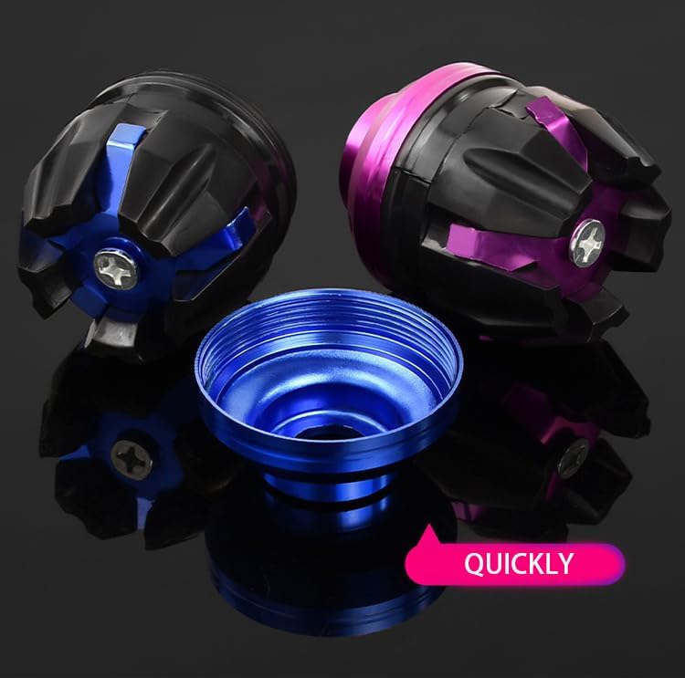 GOIPKO 2 Pack Front Fork Frame Sliders Anti-fall Cup Front Wheel Motorcycle Front Cup Wheel Protection for Most Motorcycles Motorbikes Moped Scooters (Black) - Image 2